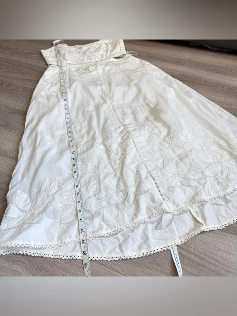 AllSaints Mala Broderie Dress Chalk White Size US 10 / UK 14 NWT - Picture 8 of 13